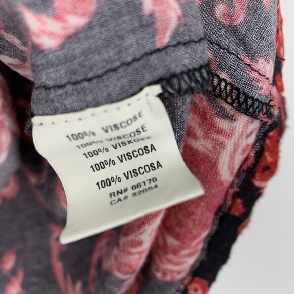 Anthropologie Blank London Blouse Womens SIze Small Red Black Floral *READ - Picture 6 of 8